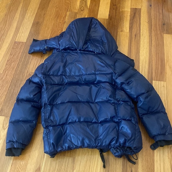 SAM Girls Blue Hooded Puffer Jacket Size 4 - Picture 7 of 9